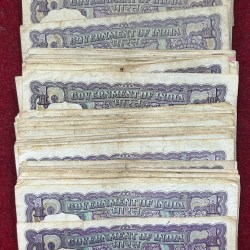 BIG SIZE ONE RUPEES MIX DATE USED CONDITION (100 NOTE) LOTT #*123
