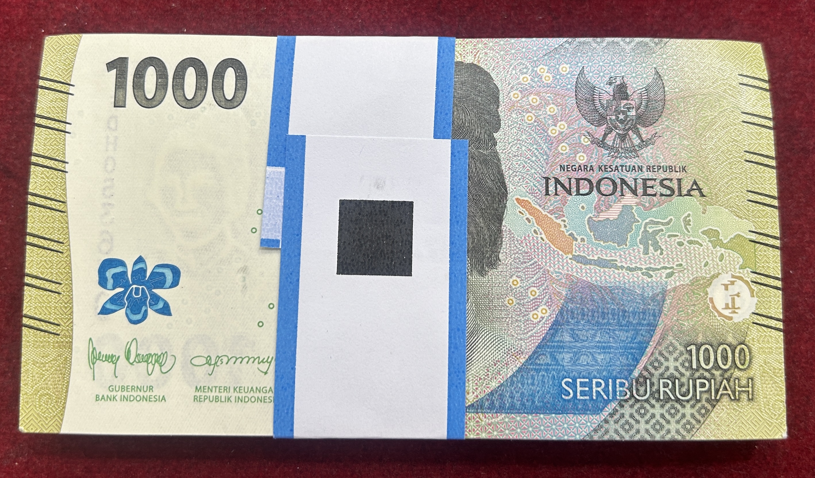 Indonesia 1000 Rupiah GEM UNC (100 Note) Non-Serial Packet