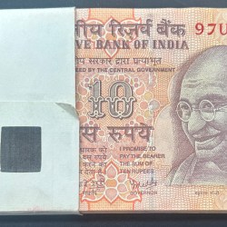 (143 - I LOVE YOU ) Fancy Packet 10 Rupees Governor Y.b.reddy Rare Serial Packet