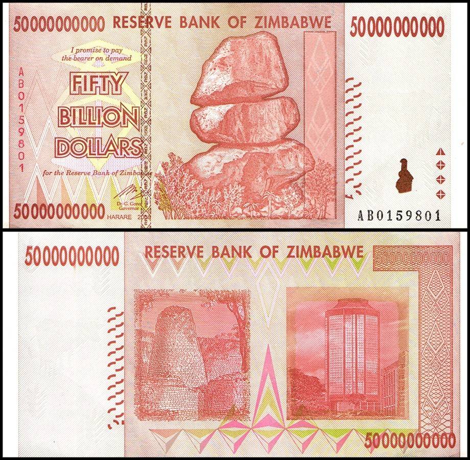 Zimbabwe 5 Billion Dollars World Banknote 2008 P84 UNC Unique and Rare