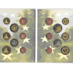 ANDORA EURO PATTERN 2003 RARE (8 COIN SET ) WITH BEAUTIFUL FOLDER
