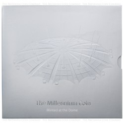 Alternative view of United Kingdom 5 Pounds Elizabeth II 4th portrait Millennium Dome privy mark Unique and Rare