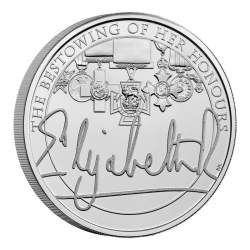 Royal Mint The Queen’s Reign Honours and Investitures 2022 UK pound 5 Brilliant Uncirculated Coin