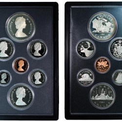 Canada Commonwealth 1981 Coinage Set - Elizabeth II (7 Lots, with $1 Silver Coin) Ottawa Mint PF (WIHTOUT COVER AND CEERTIFICATE)
