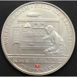 Cook Islands 1 Dollar 2012 - Elizabeth II ( Wireless Room - Field Ice Reported ) Rare UNC Coin with Capsule #C-119