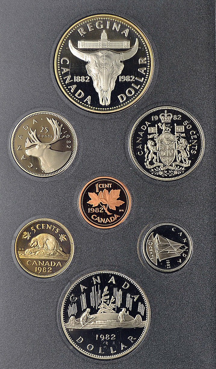 1982 Elizabeth II Royal Canadian Mint Proof 7 Coin Set Rare Beautiful