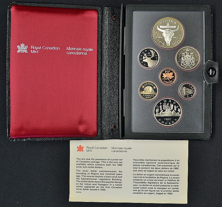 1982 Elizabeth II Royal Canadian Mint Proof 7 Coin Set Rare Beautiful