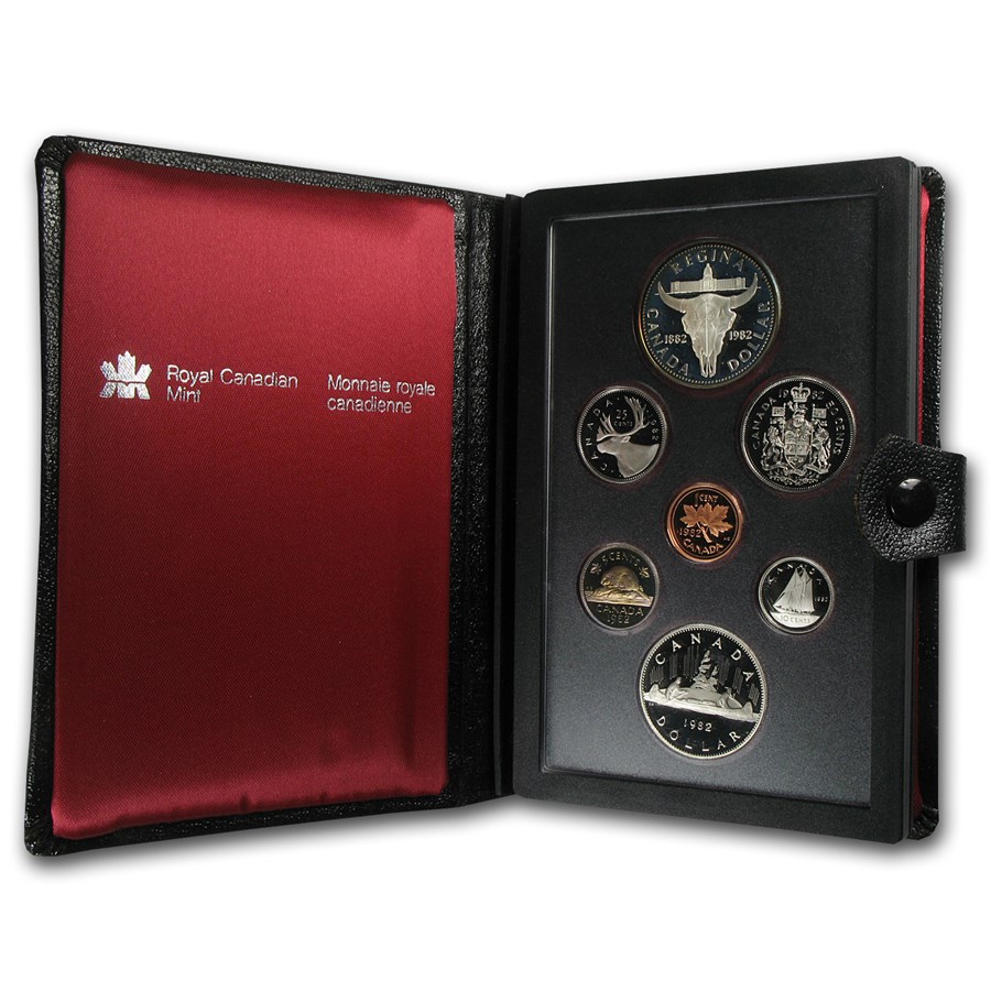 1982 Elizabeth II Royal Canadian Mint Proof 7 Coin Set Rare Beautiful