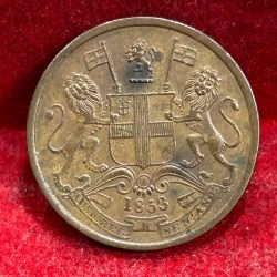 India - British ½ Pice 1853-Victoria A-U Condition Coin