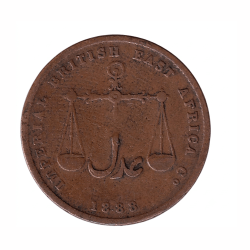 Mombasa 1 Pice 1888 Rare Coin#C-132