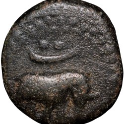 Copper 1/4 Paisa(Akhtar) of Tipu Sultan(AD 1787-99) of Mysore Kingdom Patan Mint KM121.7 Rare