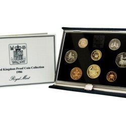 1986 United Kingdom The Royal Mint Queen Elizabeth II Annual Proof 8 Coin Set Rare Beautiful