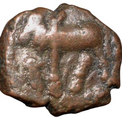 Copper Kakani of Ganapati Naga(c. 3rd Cen. AD) of Nagas Dynasty from Padmavati Bull Type