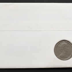 Alternative view of 1 Crown 1840-1990 Penny Isle Of Man Post Office Official Stamp & Coin Cover UK