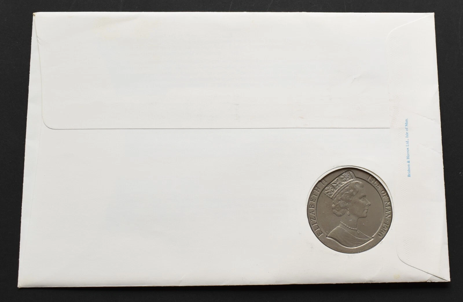 1 Crown 1840-1990 Penny Isle Of Man Post Office Official Stamp & Coin Cover UK