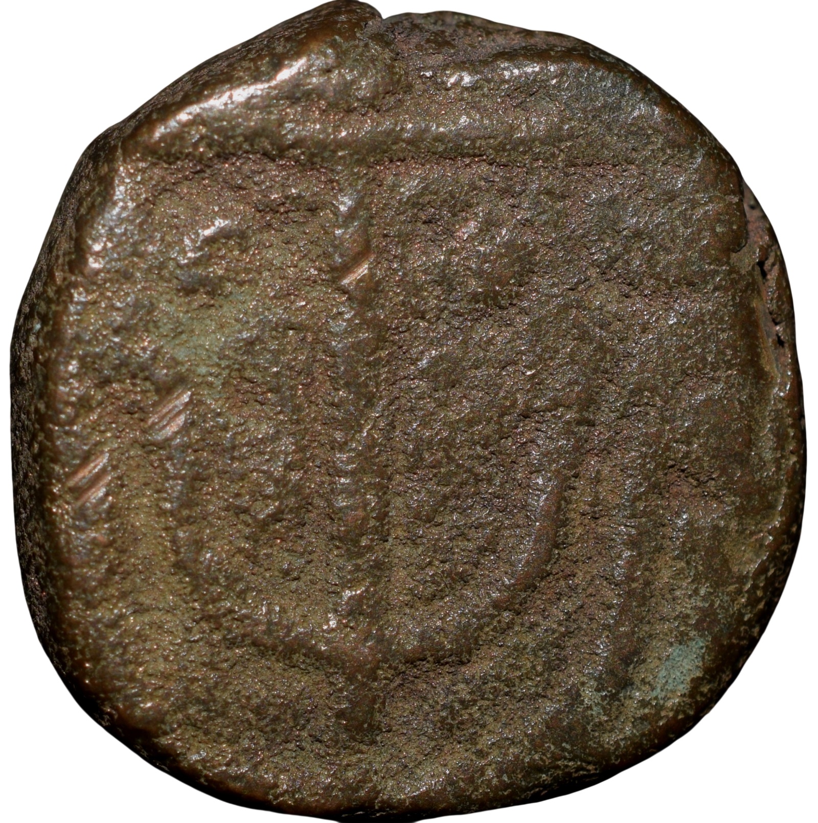 Copper Paisa of Jayaji Rao (AD 1843-1886) of Gwalior State of Lashkar Mint Unlisted Variety - Image 2
