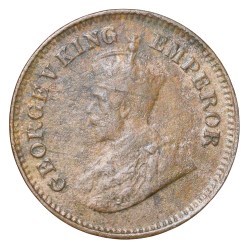 Bronze 1/2 Pice of George V (AD 1915) of Calcutta Mint Scarce Date