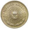 Brass 10 Pesos of Argentina (AD 1976) with 'Sol de Mayo' (Spanish: 'Sun of May')