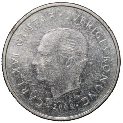 Copper-Nickel 1 Krona of Carl XVI Gustaf (AD 2009) of Sweden Commemorative issue - 200th Anniversary of War between Russia and Sweden - Separation from Finland Scarce