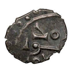 Alternative view of Silver Dirham of Abd Allah III (AD 1001-1015) of Habbarids of Sind Scarce