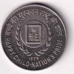 India 10 Rupees 1979 -(International Year of The Child) Commemorative issue Rare Coin #S-18