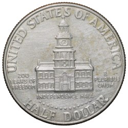 Copper-Nickel 1/2 Dollar of USA (AD 1976) Commemorative issue - Bicentenary of the United States Declaration of Independence 1776-1976