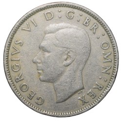 Alternative view of Copper-Nickel 2 Shillings of George VI (AD 1951) of Great Brittain Scarce