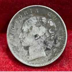 Alternative view of India - British ½ Rupee 1840 - Victoria (Continuous legend) Rare Silver Coin