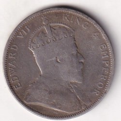 Alternative view of Hong Kong 50 Cents 1902- Edward VII Rare Silver Coin