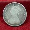 India - British ½ Rupee 1899 - Victoria Rare Silver Coin - Image 2