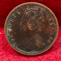 Alternative view of British-India 1⁄12 Anna - 1897 Victoria Rare Coin#C-135