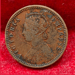 Alternative view of British-India 1⁄12 Anna - 1895 Victoria Rare Coin#C-142