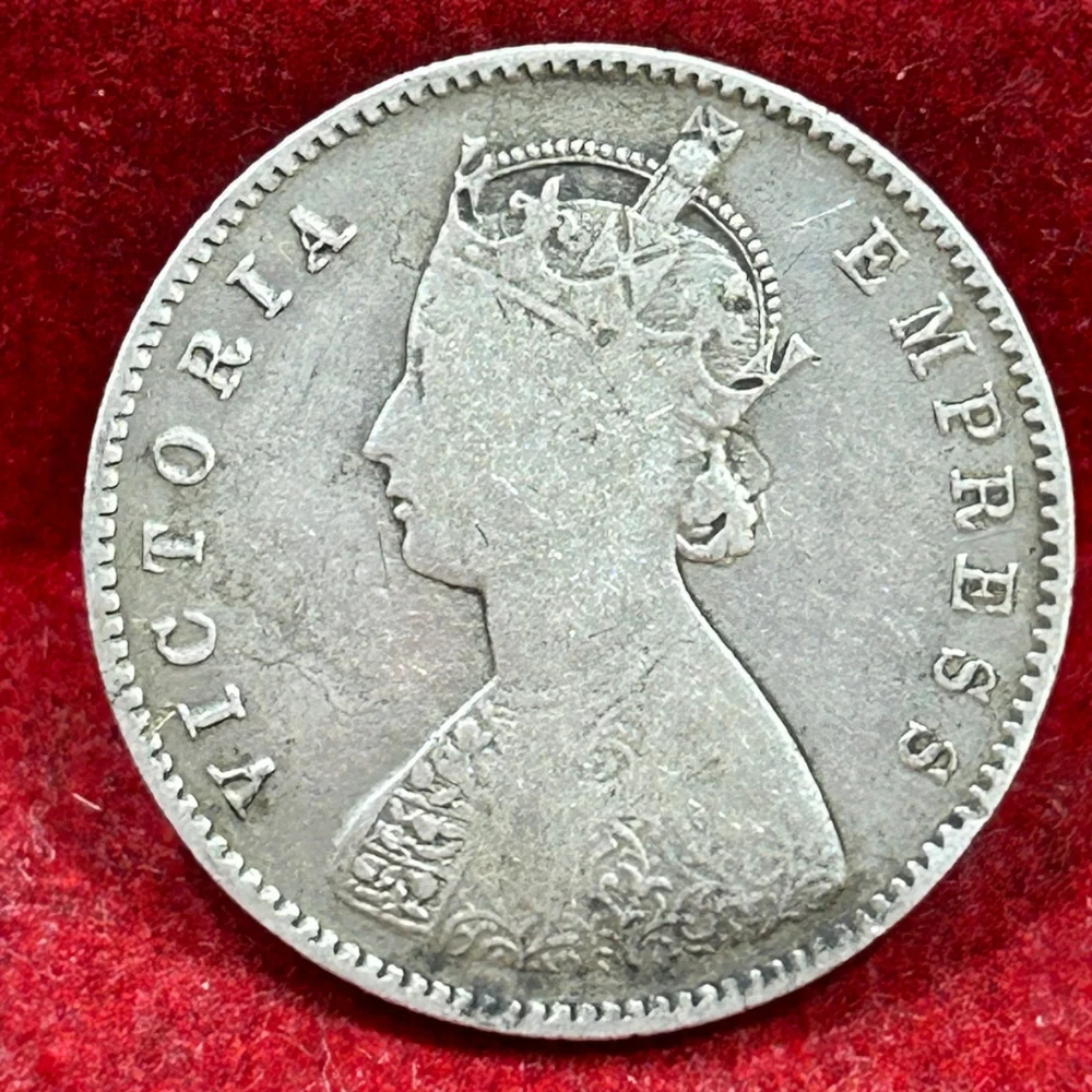 India - British ½ Rupee 1899 - Victoria Rare Silver Coin