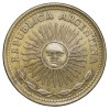Brass 10 Pesos of Argentina (AD 1976) with 'Sol de Mayo' (Spanish: 'Sun of May')