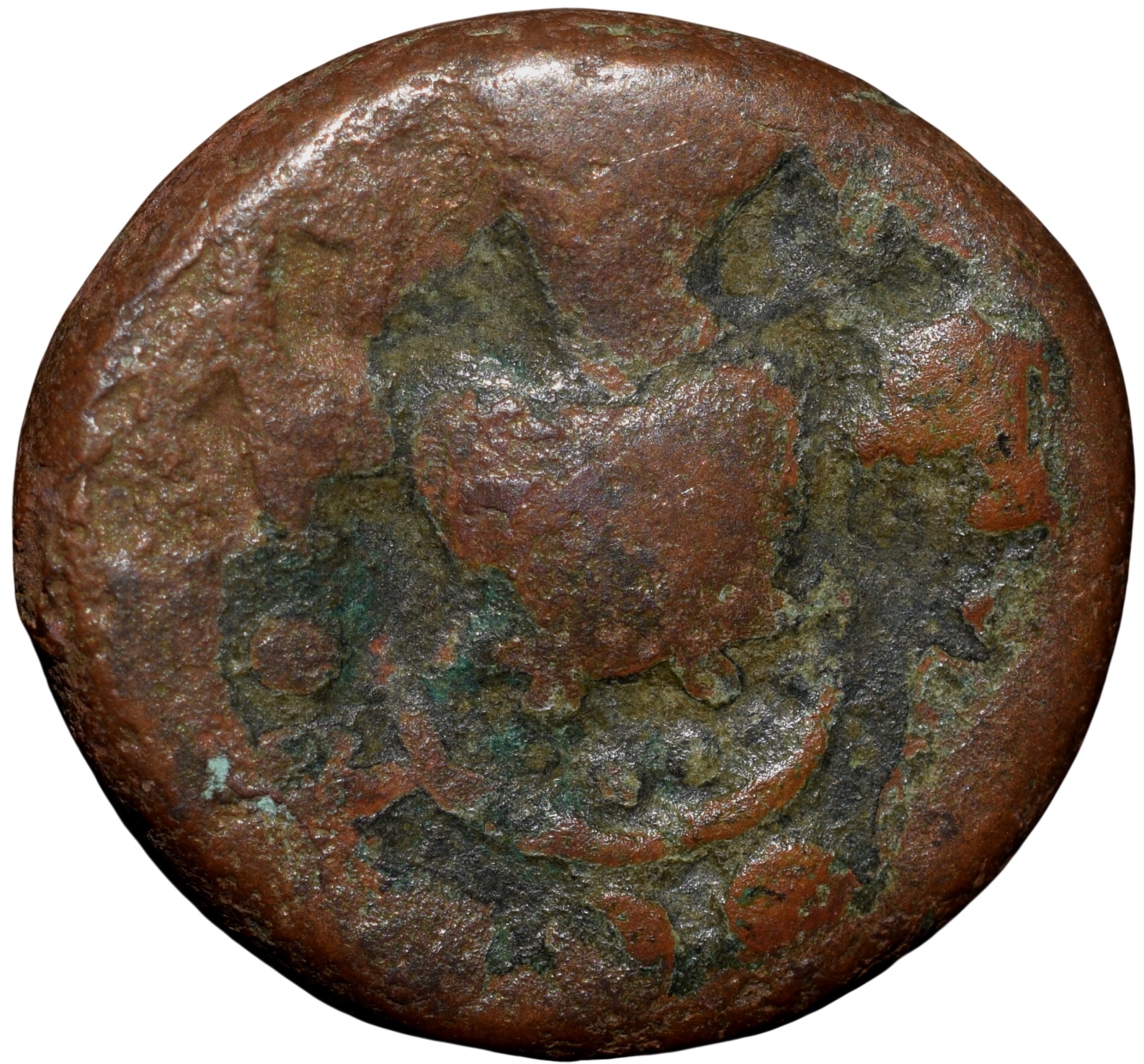 Copper Coin of Vasudev(AD 190-230) of Kushan Dynasty Ardoksho Deity Type