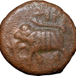 Copper 1/4 Paisa of Tipu Sultan(AD 1787-99) of Mysore Kingdom Bengalur Mint KM31.2 Rare