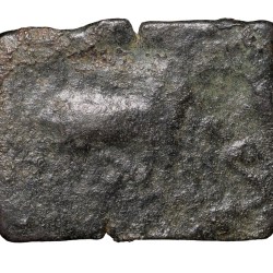 Copper Coin of Sangam Age - Malayamans Kingdom (3rd Cen. BC - 3rd Cen. AD) with Horse standing facing right