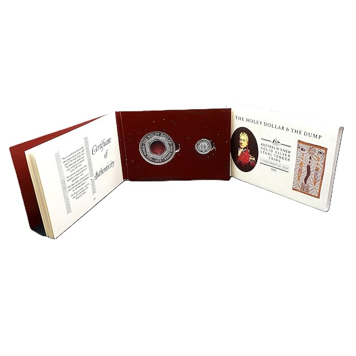 The Holey Dollar & the DUMP 1988 Australia ( 2 Silver Coin Set) the Perth Mint Rare - Image 2