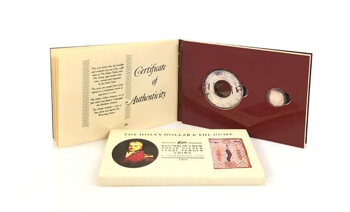 The Holey Dollar & the DUMP 1988 Australia ( 2 Silver Coin Set) the Perth Mint Rare - Image 3
