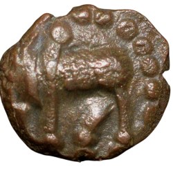 Copper Kakani of Ganapati Naga(c. 3rd Cen. AD) of Nagas Dynasty from Padmavati Bull Type