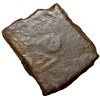 Copper Coin of Ujjaini(2nd Cen. BC) with Horse, Mahakal, Tree Railing, River with Fishes Kasarwad Hoard Type - Image 2