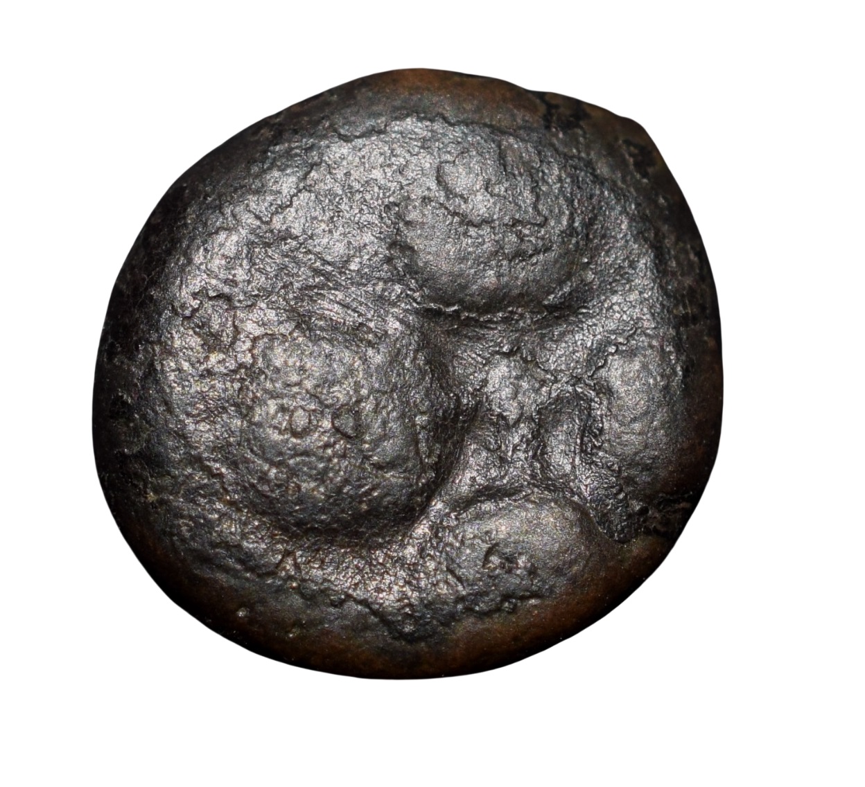 Cast-Copper from Vidarbha (4th - 3rd Cen. BC) with Lion facing Right/Ujjaini Symbol