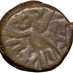 Alternative view of Copper Kakani of Ganapati Naga(c. 3rd Cen. AD) of Nagas Dynasty from Padmavati Bull Type