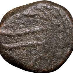 Alternative view of Copper 1/4 Paisa of Tipu Sultan(AD 1787-99) of Mysore Kingdom Patan Mint