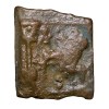 Cast Copper Coin of City-State - Sukatimati(2nd Cen. BC) Horse walking left, Brahmi legend/Elephant, Ujjaini, Triangular Headed - Image 2