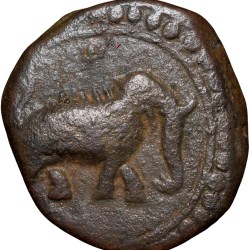 Copper 1/4 Paisa(Akhtar) of Tipu Sultan(AD 1787-99) of Mysore KingdomPatan Mint KM121.8 Rare