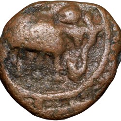 Copper 1/4 Paisa of Tipu Sultan(AD 1787-99) of Mysore Kingdom Faiz Hisar Mint