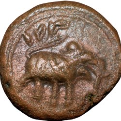 Copper 1/4 Paisa of Tipu Sultan(AD 1787-99) of Mysore Kingdom Bengalur Mint KM31.1 Rare with 3-Digits in date