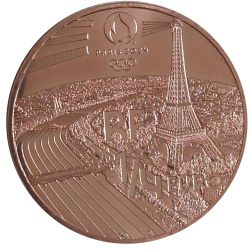 Alternative view of France ¼ Euro JO 2024 Paris, Show jumping Rare UNC Coin with Capsule #C-98