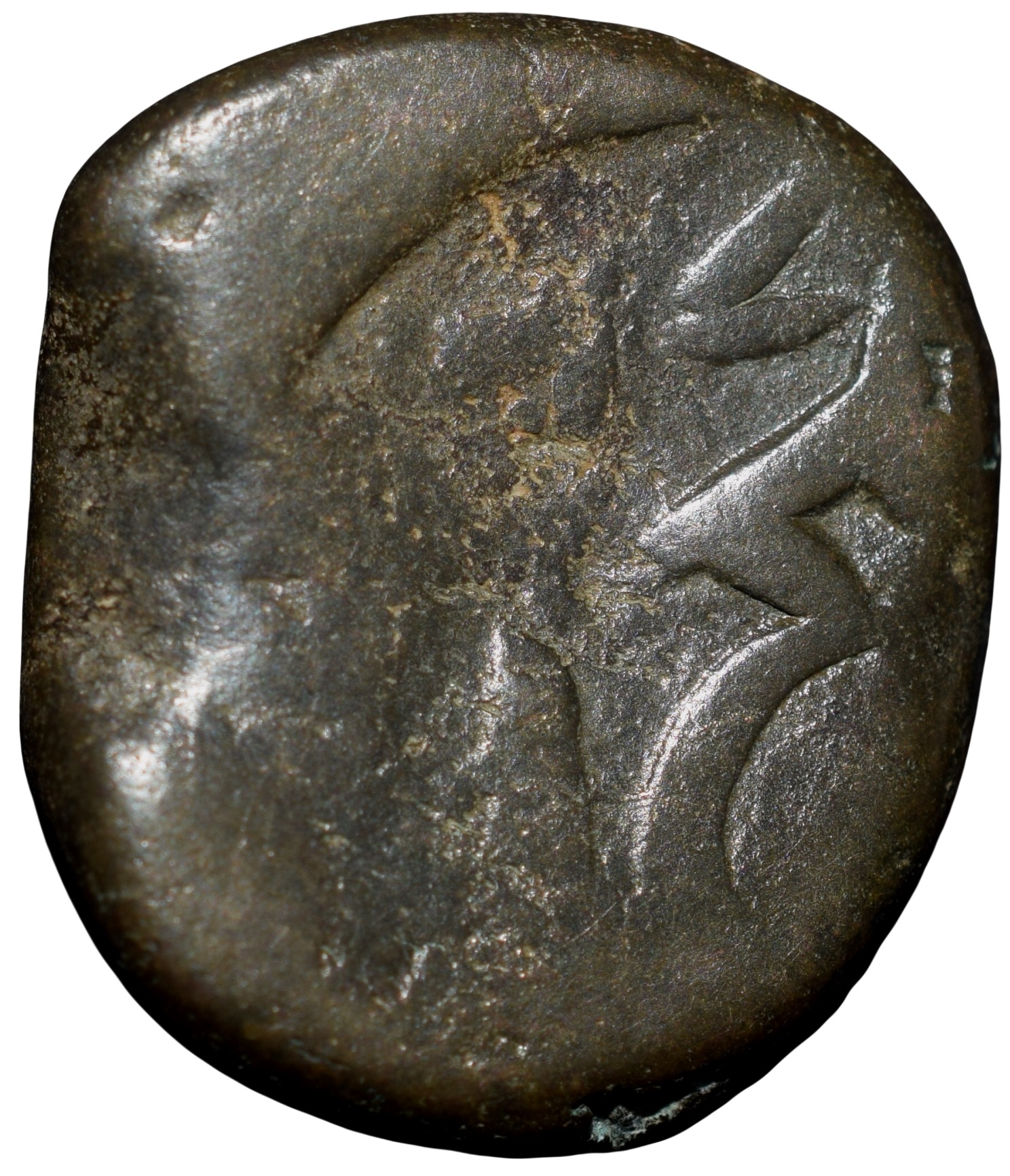 Copper Paisa of Namdar Khan(17th - 18th Cen. AD) of Hyderabad Feudatory of Elichpur with Tiger Left KM C10a Unlisted Date